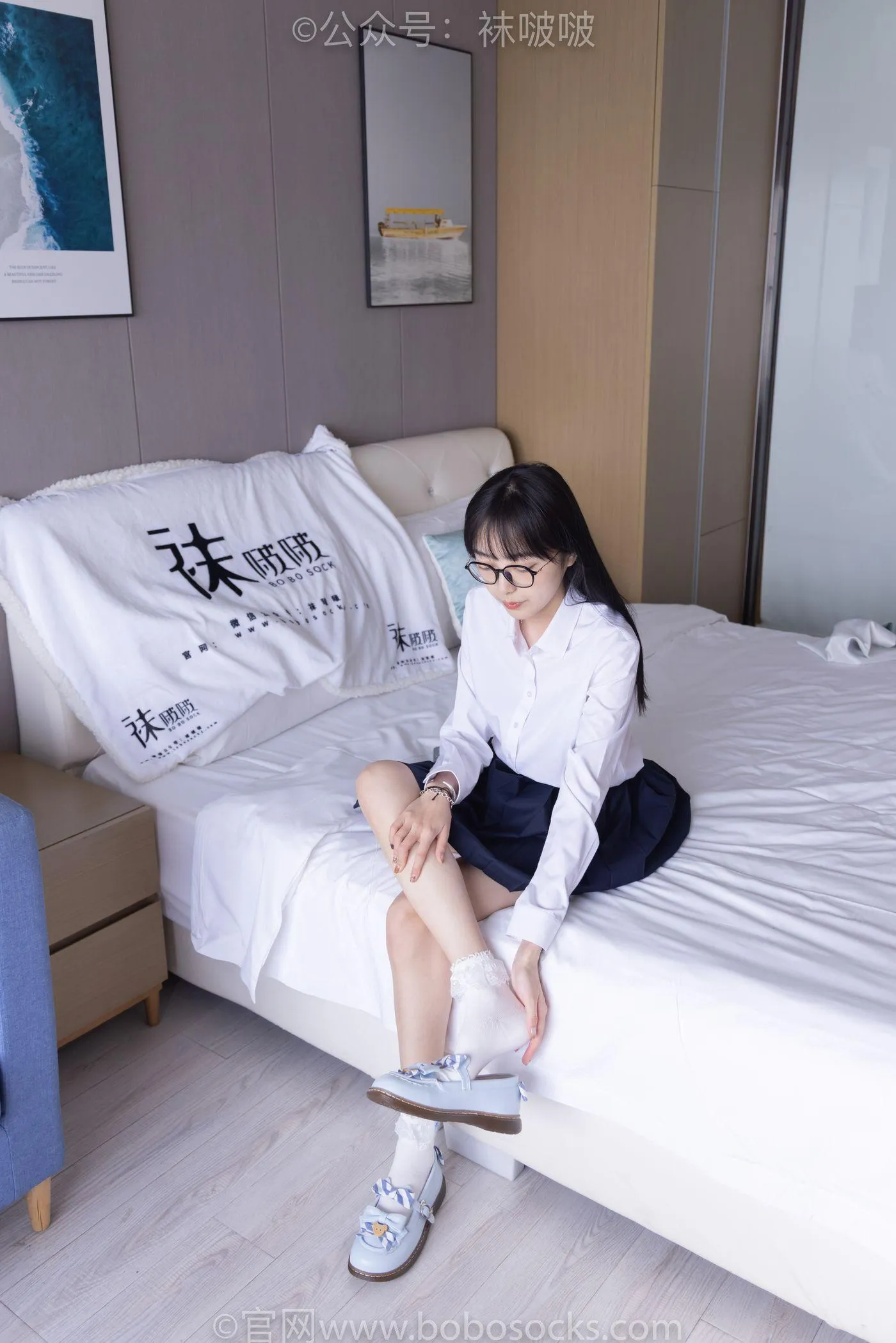 [BoBoSocks袜啵啵]NO.070 稚予-皮鞋、拖鞋、过膝袜、白棉袜 [148P]插图5